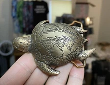 Grateful Dead Belt Buckle Owsley Stanley Bear Inspired Terrapin Turtle Station