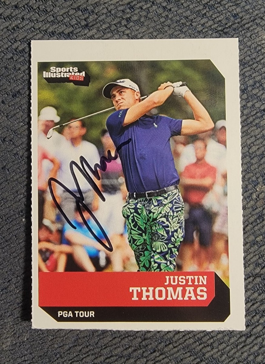 Justin Thomas Golf Auto 直筆サイン ルーキーカード Justin Thomas Signed Autographed Auto 2017 SI For Kids