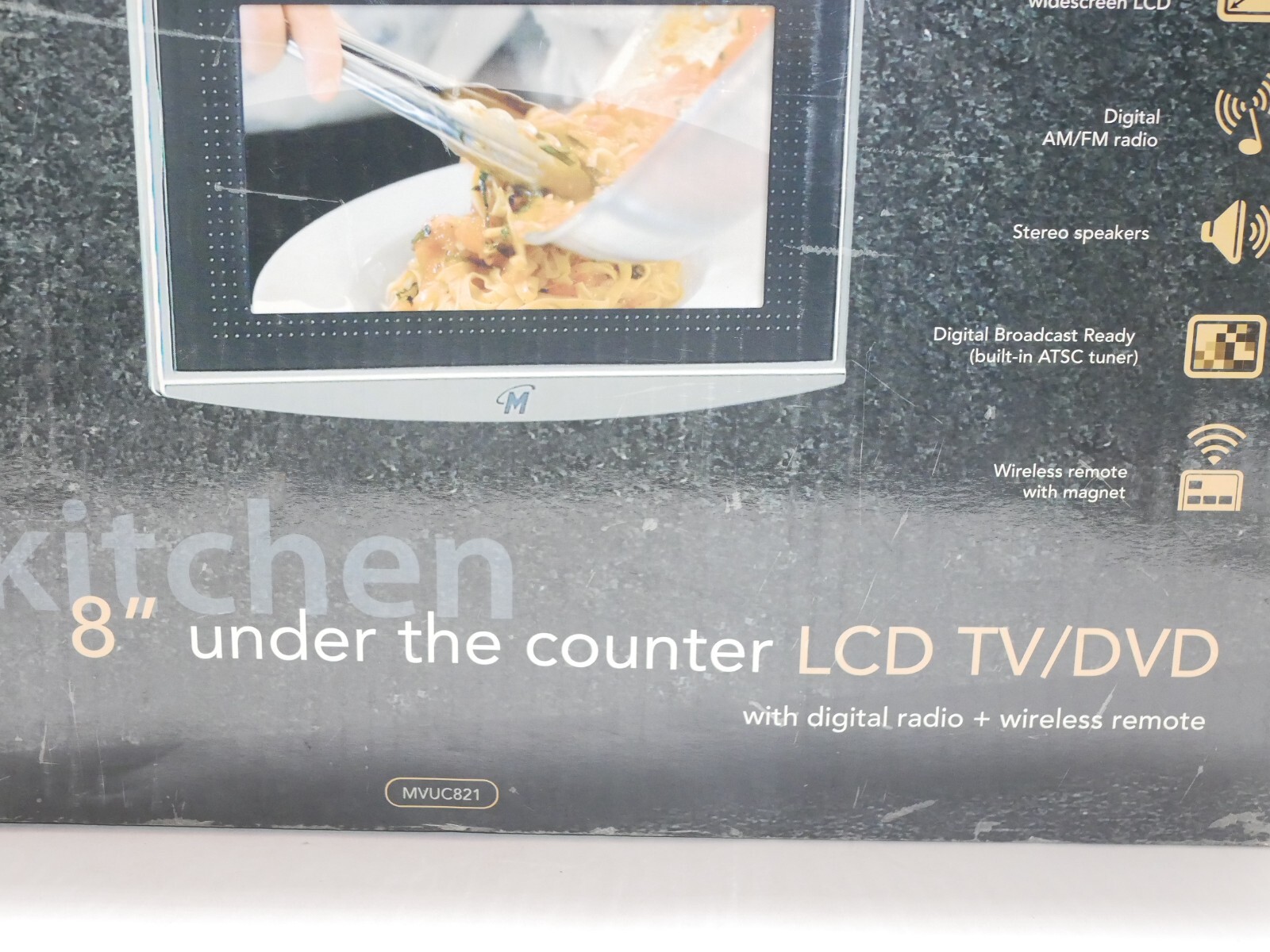 MAGNAVOX MVUC821 Under TV DVD Kitchen Radio 8" Swiveling