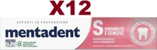 12PCS MENTADENT SENSITIVITY AND GUMS SENSITIVITY RELIEF 75ML