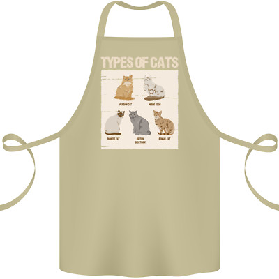Katzenarten Perser Siam Britisch Bengal Baumwolle Schürze 100% Bio