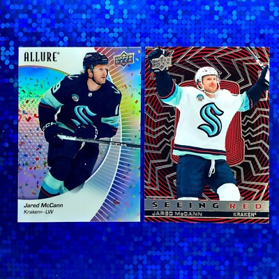 2023 Allure Jared McCann Confetti #69 & UD Seeing Red Gold #SR-90