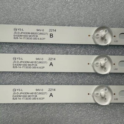 3pcs LED strip For Peerless 43 LED SMART 4K TV 4330 D43-M30 | eBay
