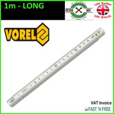 1m RULER Plastic Folding Measuring Stick METRIC SCALE Locking Joints DIY White
