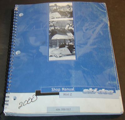 2000 SKI-DOO MINI Z SNOWMOBILE SHOP SERVICE MANUAL P/N 484 200 017  (559)