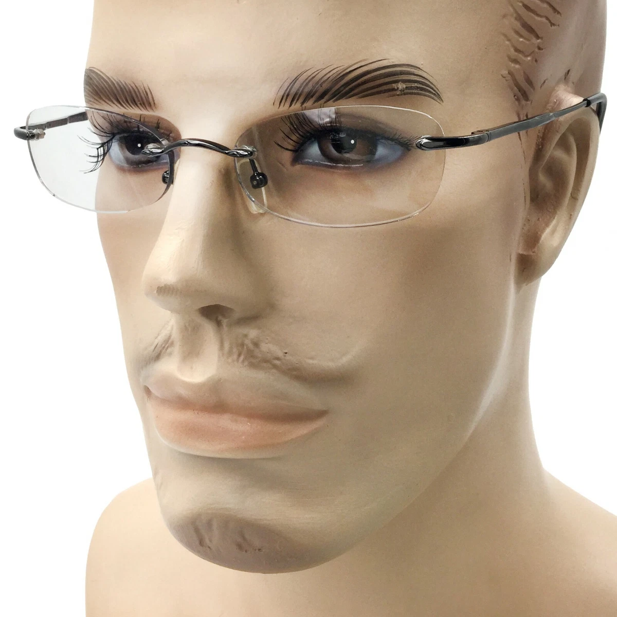Vintage rimless eyeglass frames on sale