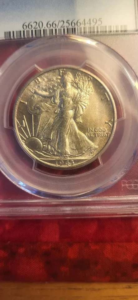 1943-S Walking Liberty half dollar PCGS MS 66 - SEE STORE PCGS GRADED COINS - Image 2 of 4