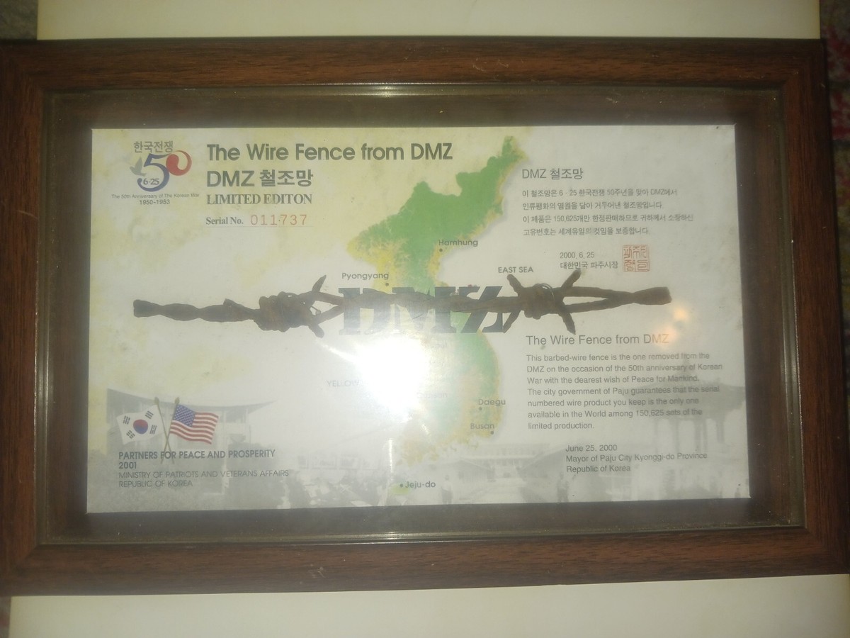 Limited edition!!]The wire fence from DMZ with frame_Made in Korea