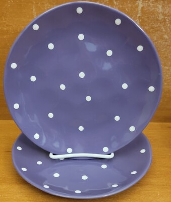 Maxwell & Williams SPRINKLE PURPLE Salad plate set of 2, 8 1/8'', Very good