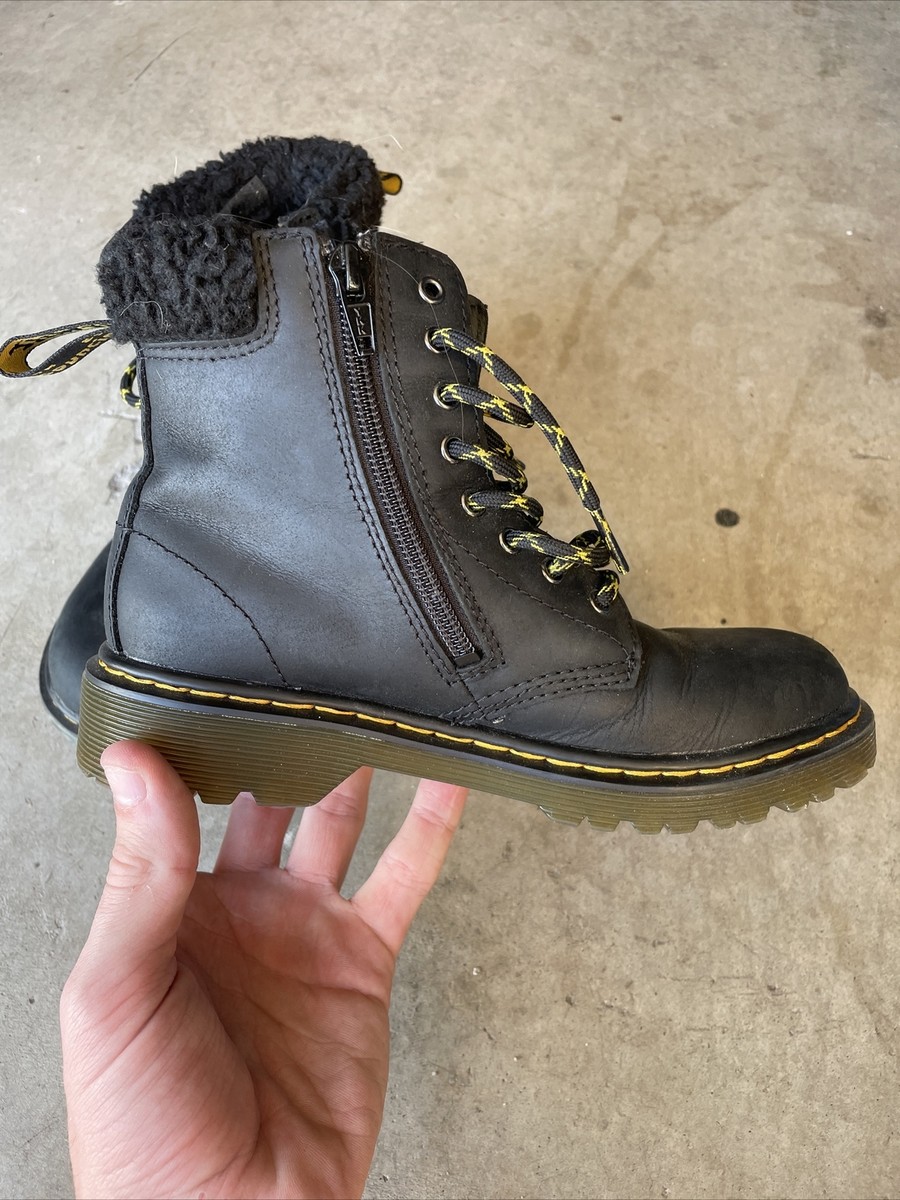 Dr. Doc Martens 1460 Collar J Brown Leather Fur Cuff Men display picture 3