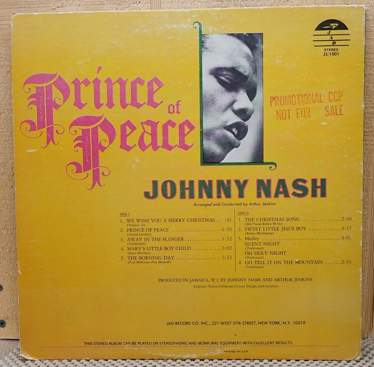 JONNY NASH - PHANTOM ACTORS 12inchレコード Johnny Nash - Prince Of Peace - JAD 1969 | eBay