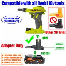 1x Adapter Convert for Ryobi 18v Tools To fits Ridgid 18v Battery - Adapter Only