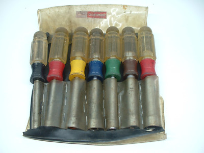 (AD) VINTAGE CRAFTSMAN 94196 7-PIECE HOLLOW-SHANK NUT DRIVER SET - MADE ...