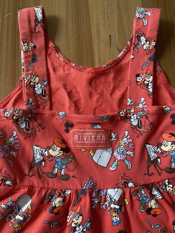 disneys riviera resort girls dress  size XS  printed design Rare Retired? - Image 3 of 4