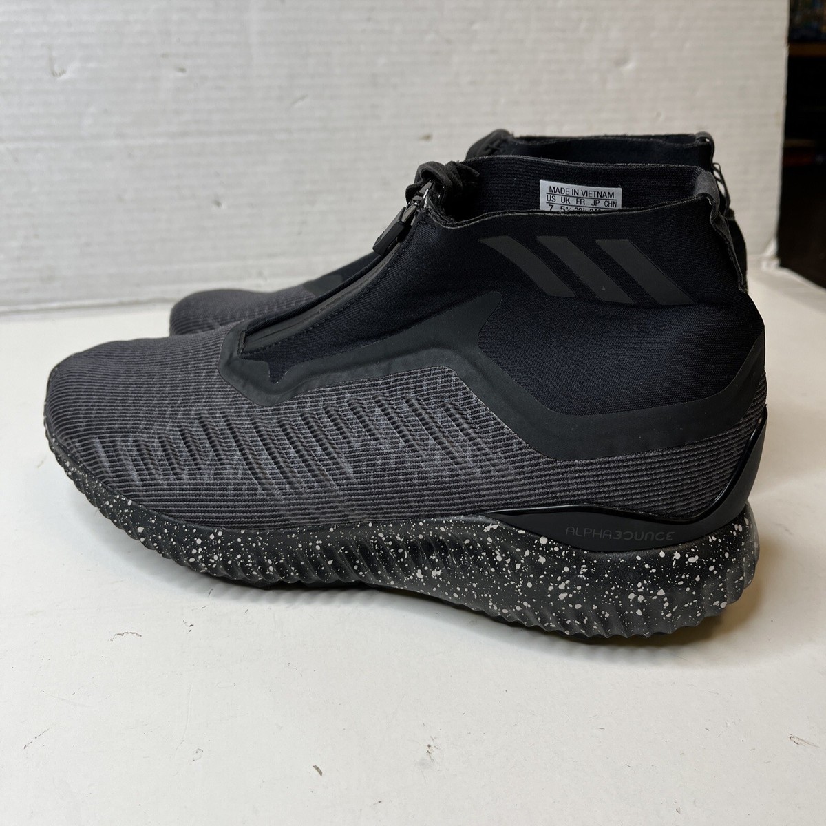ぴゃあ Adidas Alphabounce 5.8 Zip Core Black High Top Sneaker