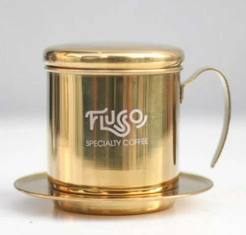 Vietnam Flusso Specialty Coffee Filter By Stainless Steel 304 Plating Gold 170ml