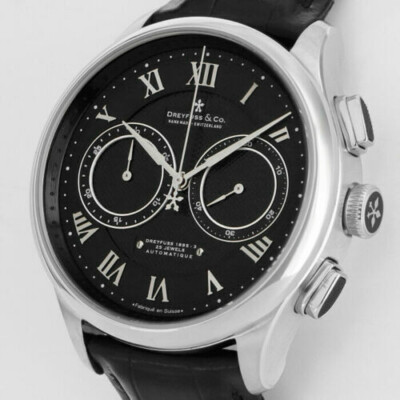 Dreyfuss & Co Luxus Chronograph Handmade Swiss Uhr Cal. 1895-3 Neu UVP: 2065 