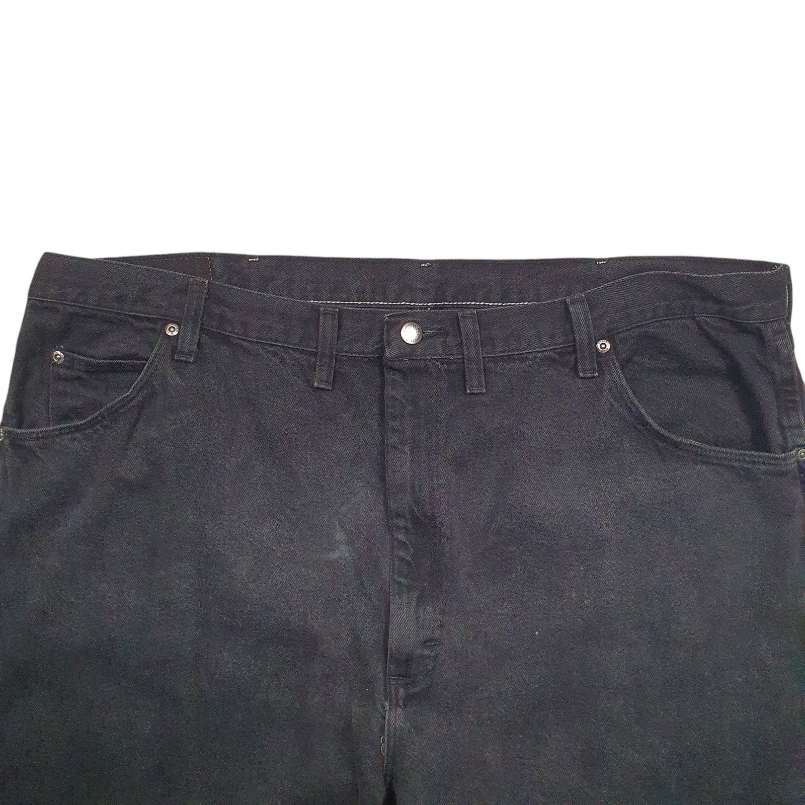 WRANGLER Relaxed Jeans Loose Fit Black Denim Trousers Mens W44 L30 image 2