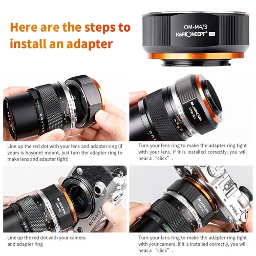 K&F Concept Lens Adapter Pro for Olympus OM Mount Lens to Micro 4/3 Camera GH1 - Picture 12 of 12