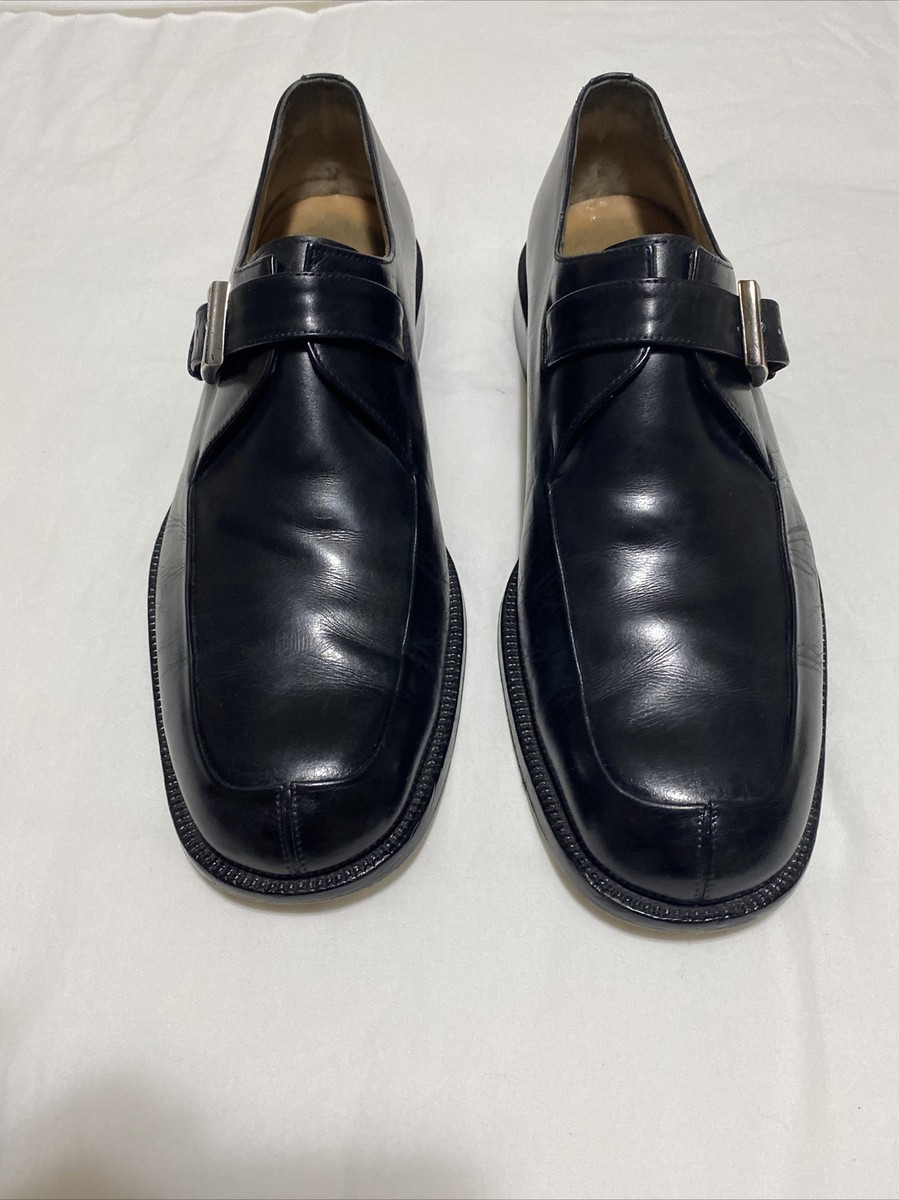 Men\'s Black Leather Single Monk Strap Dress Shoes Bruno Magli 11.5 Bruno Magli Biagio BM4BIAA0 Dress Shoes Men main image 2