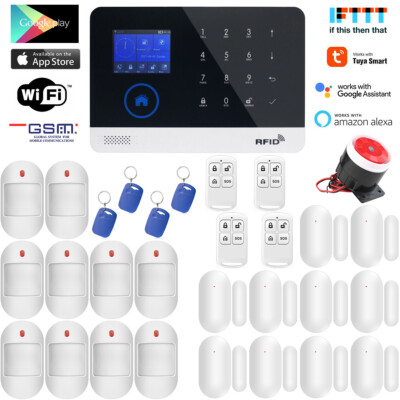 H47 P WiFi Cloud APP GSM RFID Wireless Home House Security Alarm Burglar System