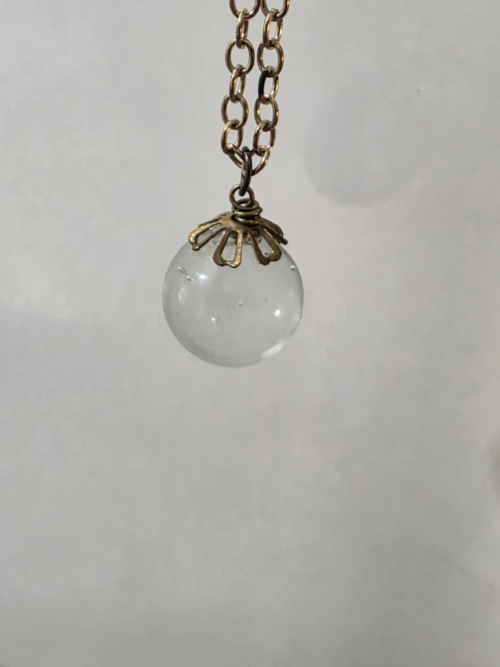 Collar de 1 pulgada de vidrio para piscinas de luces, antiguo, regalo para ella, joyería por, d  Foto 2 de 4