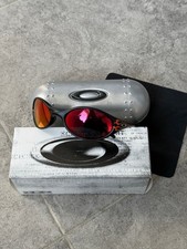 Oakley Eye Jacket Flame Red Grey Sunglasses Sport Casual Streetwear Eyewear