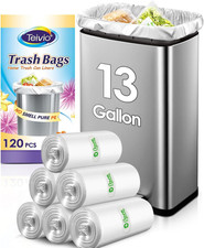 Tall Kitchen Clear Trash Bags 13 Gallon 120 Count Garbage Bags