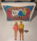 Vintage 1960's Mattel Barbie and Ken Dolls with Carrying Case Good Condition 01