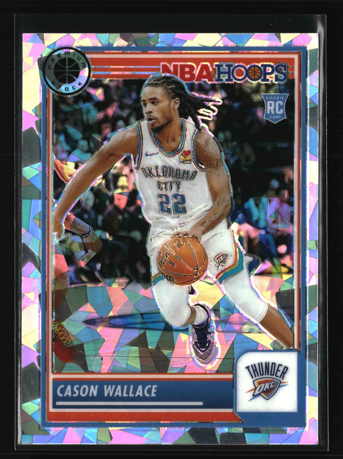2023-24 Hoops Premium Stock - Ice Prizm - #76 Cason Wallace