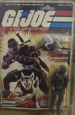 Rare 1985 Hasbro G.I Joe/Cobra Snake Eyes And Timber (Commando) 34 Back MOC 