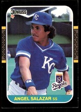 Angel Salazar 1987 Donruss #624 Royals MLB READ FREE SHIPPING AutographDen