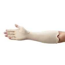 Rolyan Forearm Length Right Compression Glove, Open Finger Compression Sleeve...