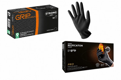 50-500 Nitril-Handschuhe Einweghandschuhe Extra Grip KFZ schwarz Diamantmuster
