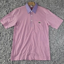 Vintage Chemise Lacoste Polo Shirt Men  s Size 3 Multicolored Stripes Golf Preppy