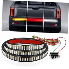 Truck Tailgate Light Bar, 60" LED Brake Light Strip with Red Triple Row