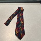 J. Garcia Men’s Multicolor Abstract Pattern Tie Necktie Logo Accent — photo 1