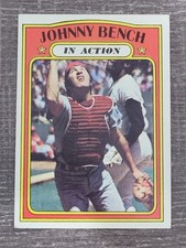 1972 Topps Johnny Bench #434 In Action Cincinnati Reds HOF