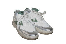 G. K. Mayer Sneaker Schuhe  weiß mit silber Leder wenig getragen in Gr.  40