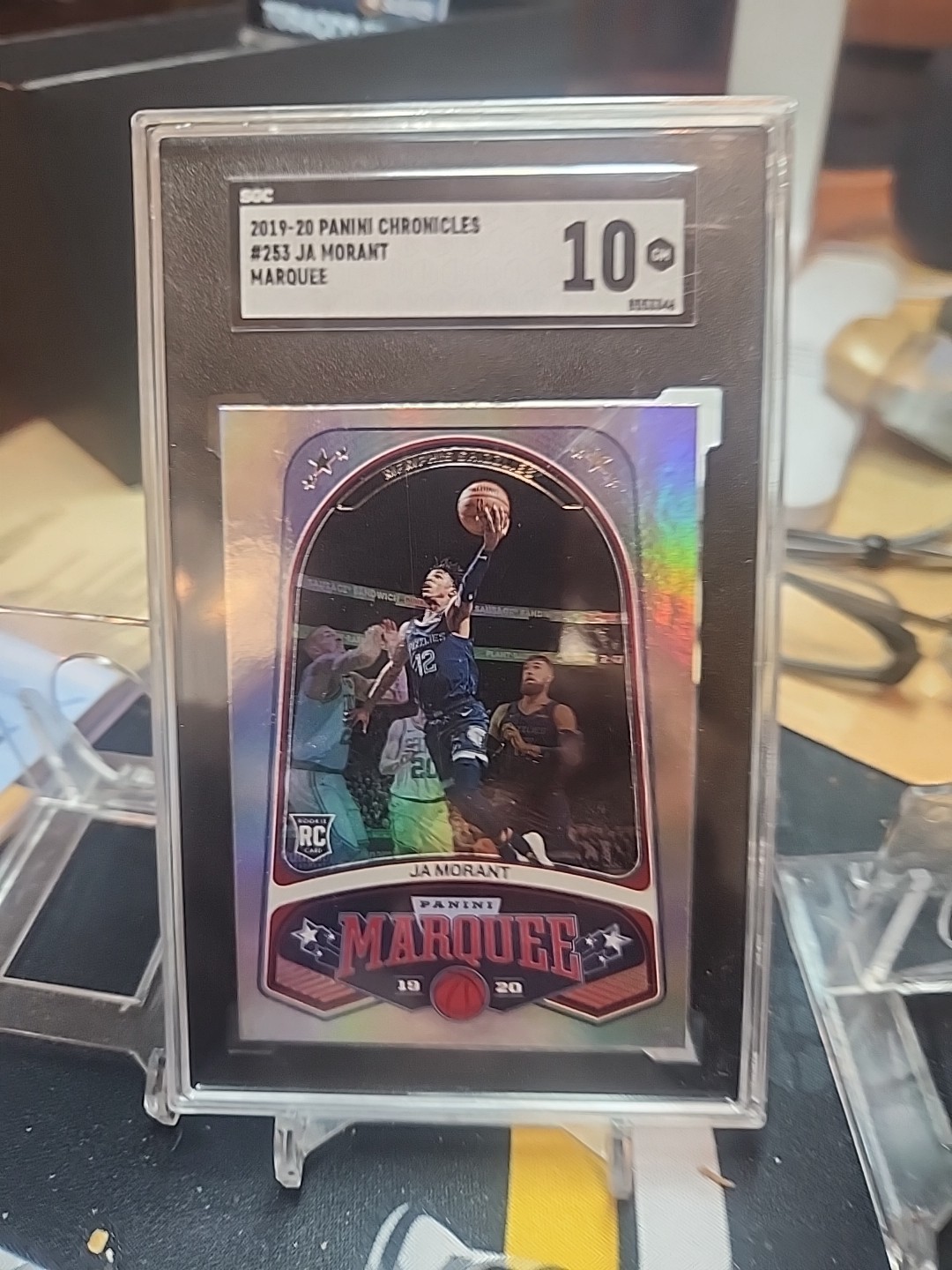 2019-20 PANINI CHRONICLES MARQUEE ROOKIE JA MORANT #253 SGC GRADED GEM MINT 10
