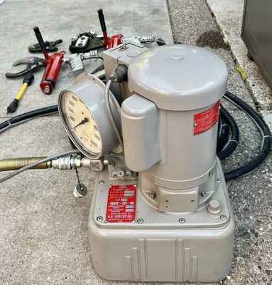 #ad H.K.Porter HE6401A Hydraulic Pump Electric 110V W Cutters amp; Crimping Industrial $4995.00