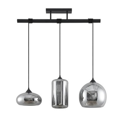 Lindby Arloris Pendellampe Pendelleuchte Lampe Leuchte 3 flammig Glasschirm 60W 