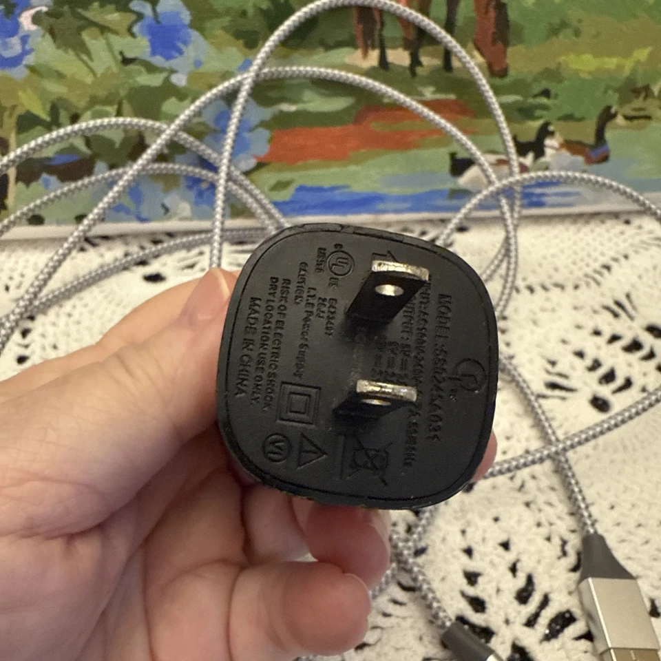 Cargador de pared enchufable USB de 9 pies de largo 5V OEM Verizon modelo 580245A031 iPhone Foto 3 de 4