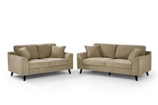CHEAP SOFAS- Arlo Beige Fabric 3 seater, 2 Seater & Chairs with free delivery
