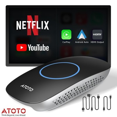 ATOTO Magic AI BOX Wireless CP & AA  Adapter HDMI Output Prime Video for Netflix