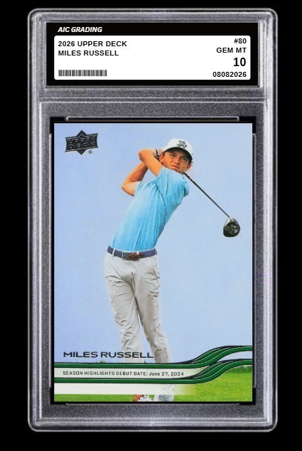 2026 Miles Russell Upper Deck Rookie Card #80 Top Prospects Mint Graded 10