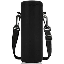  Water Bottle Carrier Bag Case, Insulated Neoprene Water Bottle 25 OZ Black