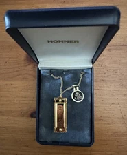 Hohner Little Lady harmonica gold 110/8M, 14K Gold, New old Stock, never used.