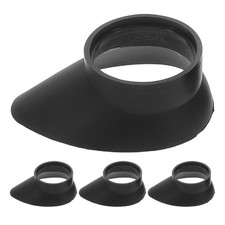 4Pcs Rubber Eyepiece Covers for Microscope Protective Hood Cap Black