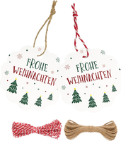 "Weiß \"Frohe Weihnachten\" AnhäNger, 100 StüCk GeschenkanhäNger Mit Frohe Weihnach"